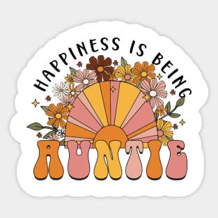 Happiness Is Being Auntie, Mom Life, Mama Grandma To Be, Floral Grandma, Mothers Day Sticker